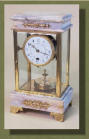 antique anniversaru clock in cube glass display case